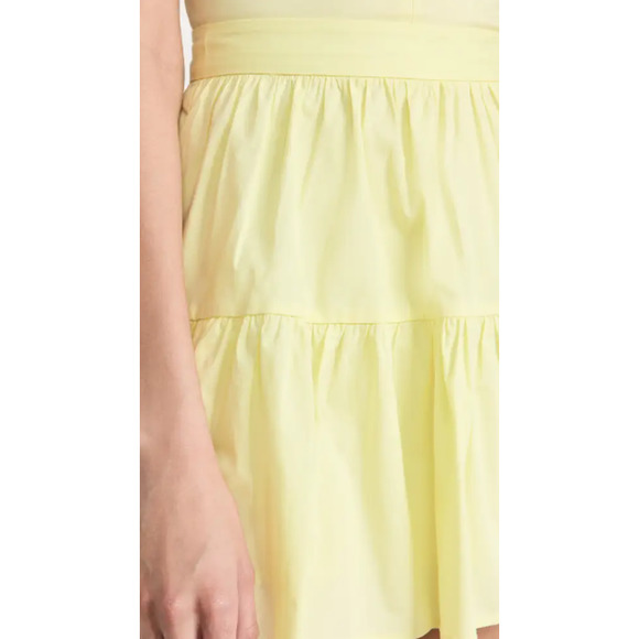 NEW STAUD Sea Mini Skirt Stretch Cotton Buttery Ruffled Sunray Women's Size 10 - Picture 9 of 11